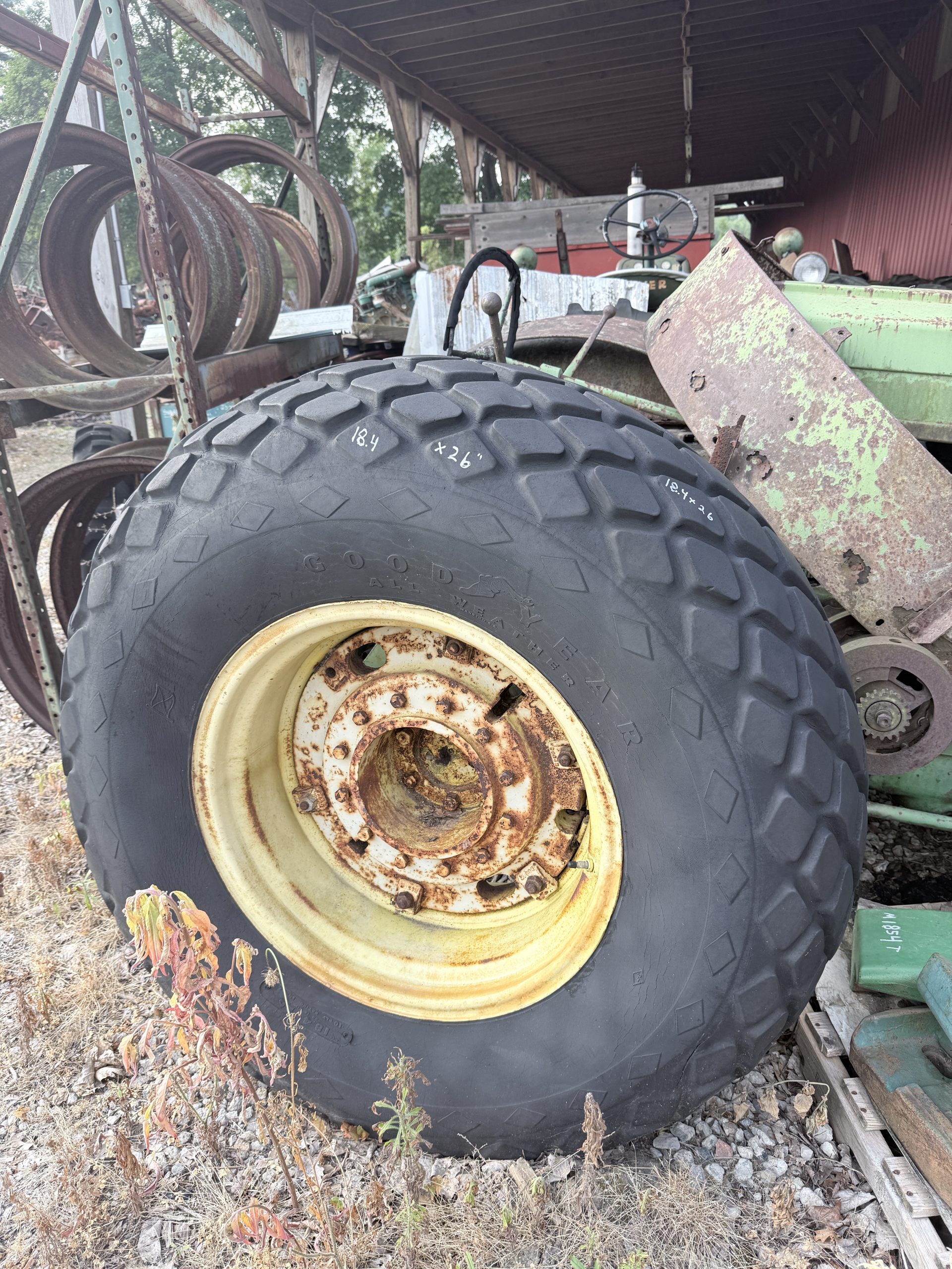 Pair of Used Goodyear 18.4 x 26 Tractor Tires