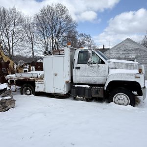 1994 Chevy Topkick with mounted Vermeer Backhoe